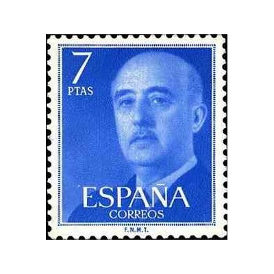1 عدد تمبر سری پستی - ژنرال فرانکو - 7Pta - اسپانیا 1974