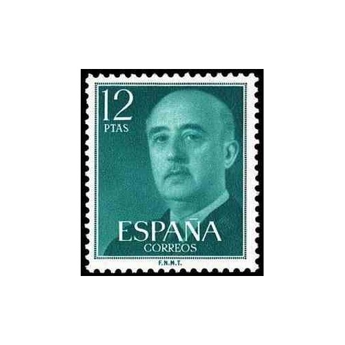 1 عدد تمبر سری پستی - ژنرال فرانکو - 12Pta - اسپانیا 1974