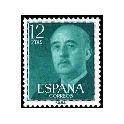 1 عدد تمبر سری پستی - ژنرال فرانکو - 12Pta - اسپانیا 1974