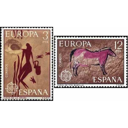 2 عدد تمبر مشترک اروپا - Europa Cept - نقاشی‌ها - اسپانیا 1975