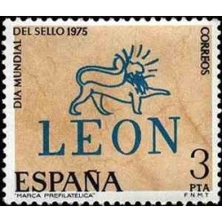 1 عدد تمبر روز جهانی تمبر - اسپانیا 1975