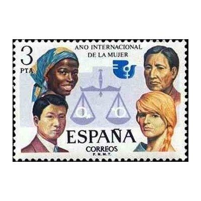 1 عدد تمبر سال جهانی زنان - اسپانیا 1975