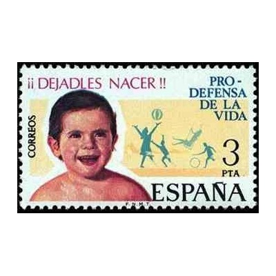 1 عدد تمبر فعالیت - دفاع از زندگی - اسپانیا 1975