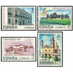 4 عدد تمبر تاریخ اسپانیایی-آمریکایی اروگوئه - اسپانیا 1975