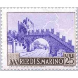 1 عدد تمبر سری پستی - 25L - سان مارینو 1955