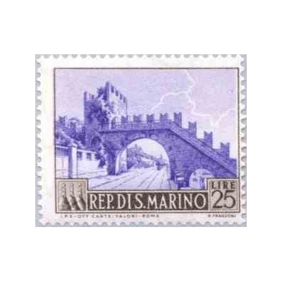 1 عدد تمبر سری پستی - 25L - سان مارینو 1955