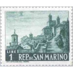 1 عدد تمبر سری پستی - ساختمانها - 1L - سان مارینو 1961