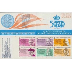 کتابچه با 6 عدد تمبر پانصدمین سالگرد کشف آمریکا - اسپانیا 1986