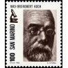 1 عدد تمبر سری پستی - پیشگامان علم - روبرت کخ - 100L - سان مارینو 1982