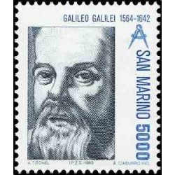 1 عدد تمبر سری پستی - پیشگامان علم - گالیله - 5000L - سان مارینو 1982 قیمت 5.8 دلار