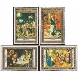 4 عدد تمبر پست هوایی - کریسمس - چاد 1976 قیمت 4.3 دلار