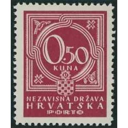 1 عدد تمبر بدهی پستی  - اعداد - 0.5Kn - کرواسی 1941 کیفیت MN