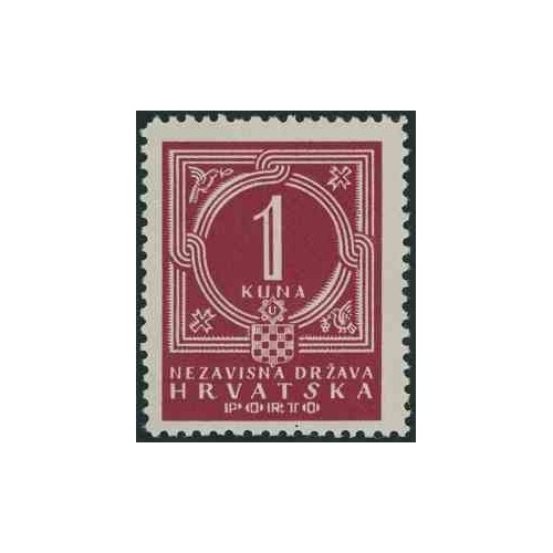 1 عدد تمبر بدهی پستی  - اعداد - 1Kn - کرواسی 1941 کیفیت MN