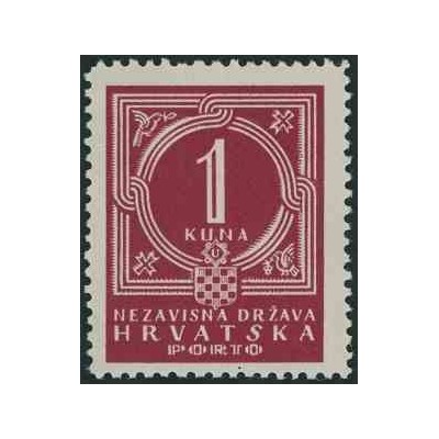 1 عدد تمبر بدهی پستی  - اعداد - 1Kn - کرواسی 1941 کیفیت MN