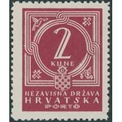 1 عدد تمبر بدهی پستی  - اعداد - 2Kn - کرواسی 1941 کیفیت MN