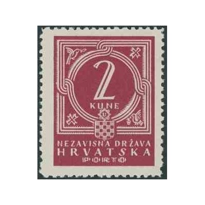 1 عدد تمبر بدهی پستی  - اعداد - 2Kn - کرواسی 1941 کیفیت MN