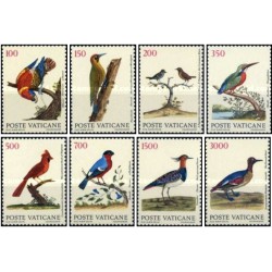 8 عدد  تمبر پرندگان - واتیکان 1989