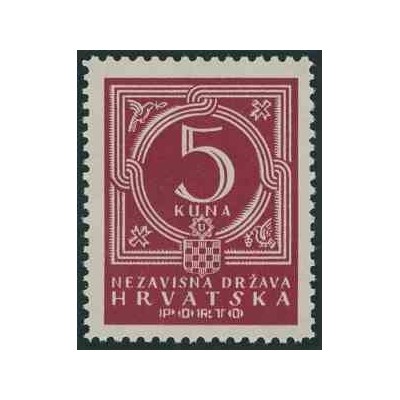 1 عدد تمبر بدهی پستی  - اعداد - 5Kn - کرواسی 1941 کیفیت MN
