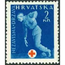 1 عدد تمبر مالیات پستی - صلیب سرخ - کرواسی 1943