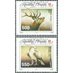 2 عدد تمبر حیوانات بومی - کرواسی 1993
