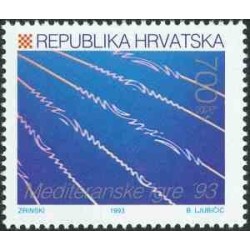 1 عدد تمبر بازی های مدیترانه ای - آگده، فرانسه- کرواسی 1993