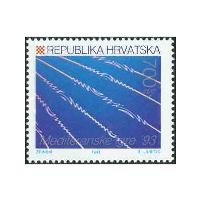 1 عدد تمبر بازی های مدیترانه ای - آگده، فرانسه- کرواسی 1993