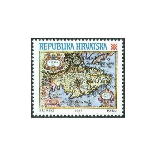 1 عدد تمبر پنجاهمین سالگرد اتحاد ایستریا، ریجکا، زادار - کرواسی 1993