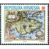 1 عدد تمبر پنجاهمین سالگرد اتحاد ایستریا، ریجکا، زادار - کرواسی 1993