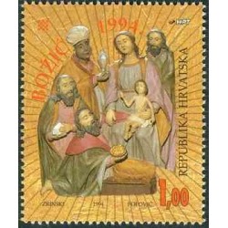 1  عدد تمبر کریسمس مبارک - کرواسی 1994