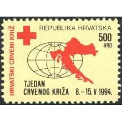 1 عدد تمبر مالیات پستی - هفته صلیب سرخ - کرواسی 1994
