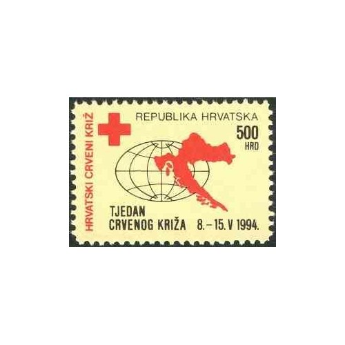 1 عدد تمبر مالیات پستی - هفته صلیب سرخ - کرواسی 1994