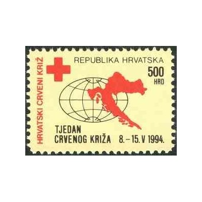 1 عدد تمبر مالیات پستی - هفته صلیب سرخ - کرواسی 1994