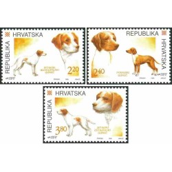 3 عدد تمبر سگها - کرواسی 1995