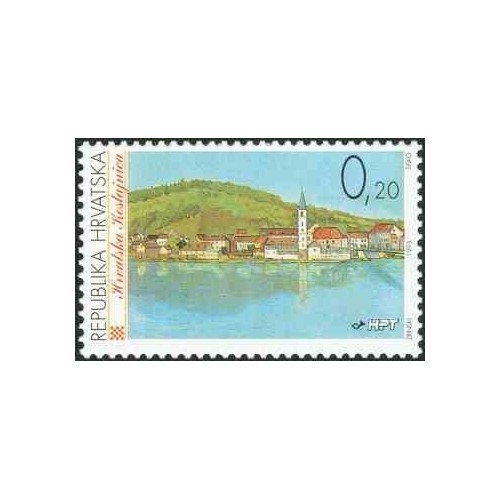 1 عدد تمبر سری پستی - شهرهای کرواسی - 0.2K - کرواسی 1995