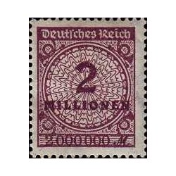 1 عدد تمبر سری پستی - - 2 میلیون مارک - رایش آلمان 1923