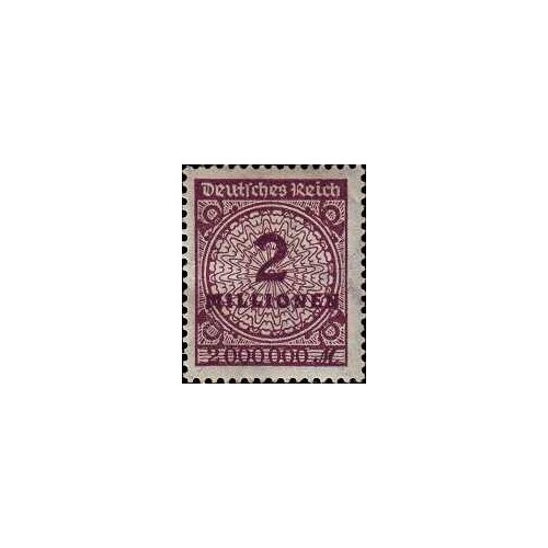 1 عدد تمبر سری پستی - - 2 میلیون مارک - رایش آلمان 1923