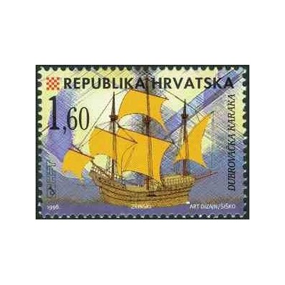 1 عدد تمبر سری پستی - کشتی‌های کرواسی - 1.6K - کرواسی 1998