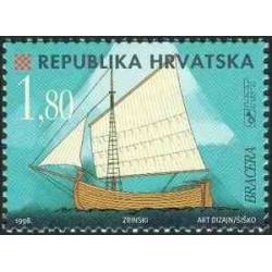 1 عدد تمبر سری پستی - کشتی‌های کرواسی - 1.8K - کرواسی 1998