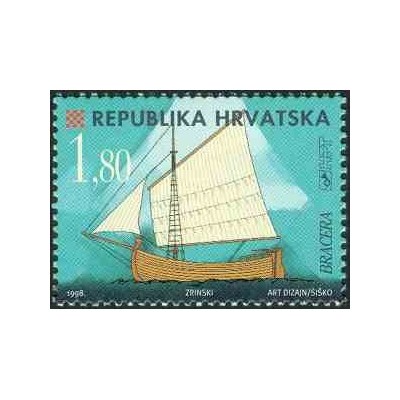 1 عدد تمبر سری پستی - کشتی‌های کرواسی - 1.8K - کرواسی 1998