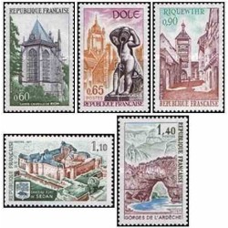 5 عدد تمبر تبلیغات گردشگری -فرانسه 1971