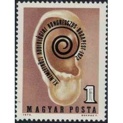 1 عدد تمبر یازدهمین کنگره بین‌المللی شنوایی‌شناسی، بوداپست - مجارستان 1972