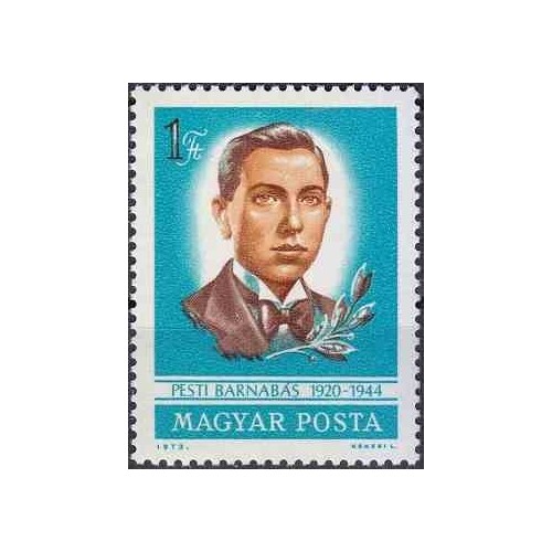 1 عدد تمبر مبارز مقاومت، بارناباس پستی - مجارستان 1973