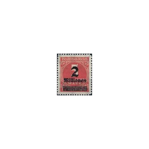 1 عدد تمبر سری پستی - سورشارژ - 2 میلیون مارک روی 5 تریلیون مارک - رایش آلمان 1923