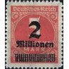 1 عدد تمبر سری پستی - سورشارژ - 2 میلیون مارک روی 5 تریلیون مارک - رایش آلمان 1923