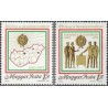 2 عدد تمبر 25مین سالگرد نظام شورایی - مجارستان 1975