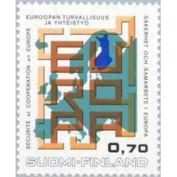 1 عدد تمبر کنفرانس اروپایی امنیت و همکاری - فنلاند 1973