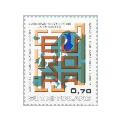 1 عدد تمبر کنفرانس اروپایی امنیت و همکاری - فنلاند 1973