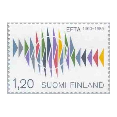 1 عدد تمبر بیست و پنجمین سالگرد EFTA - فنلاند 1985