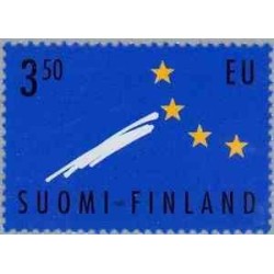 1 عدد تمبر فنلاند به عنوان عضوی از اتحادیه اروپا - فنلاند 1995