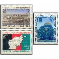 3 عدد تمبر گردشگری - افغانستان 1964